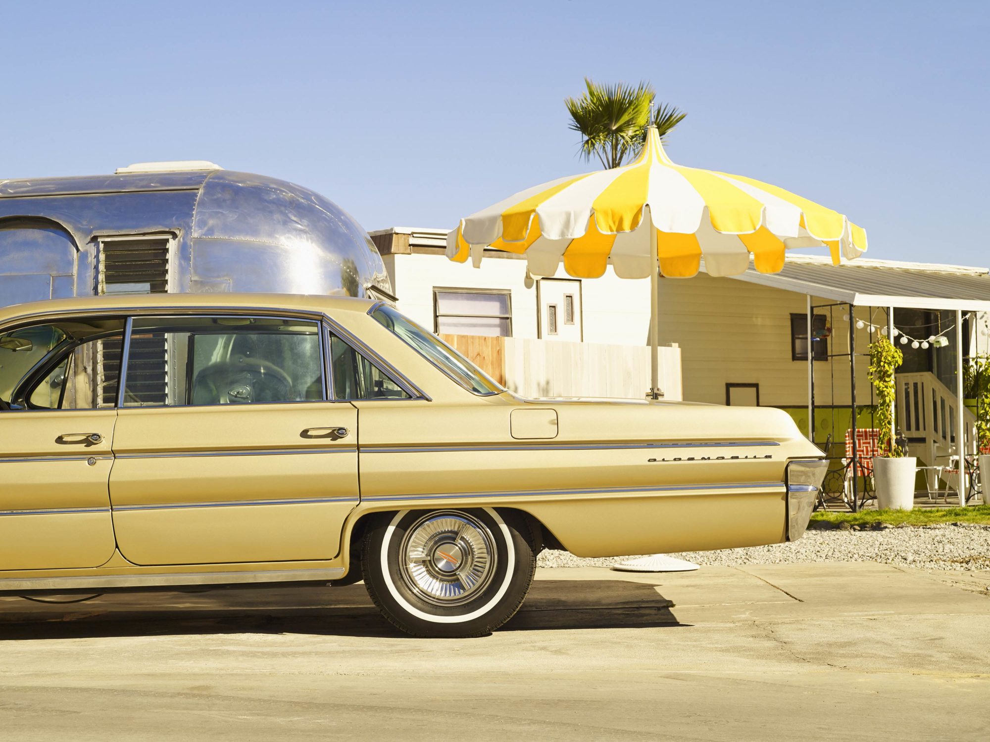Oldsmobile In The Trailerpark - I Heart Palm Springs Collection - Fine Art Photography by Toby Dixon