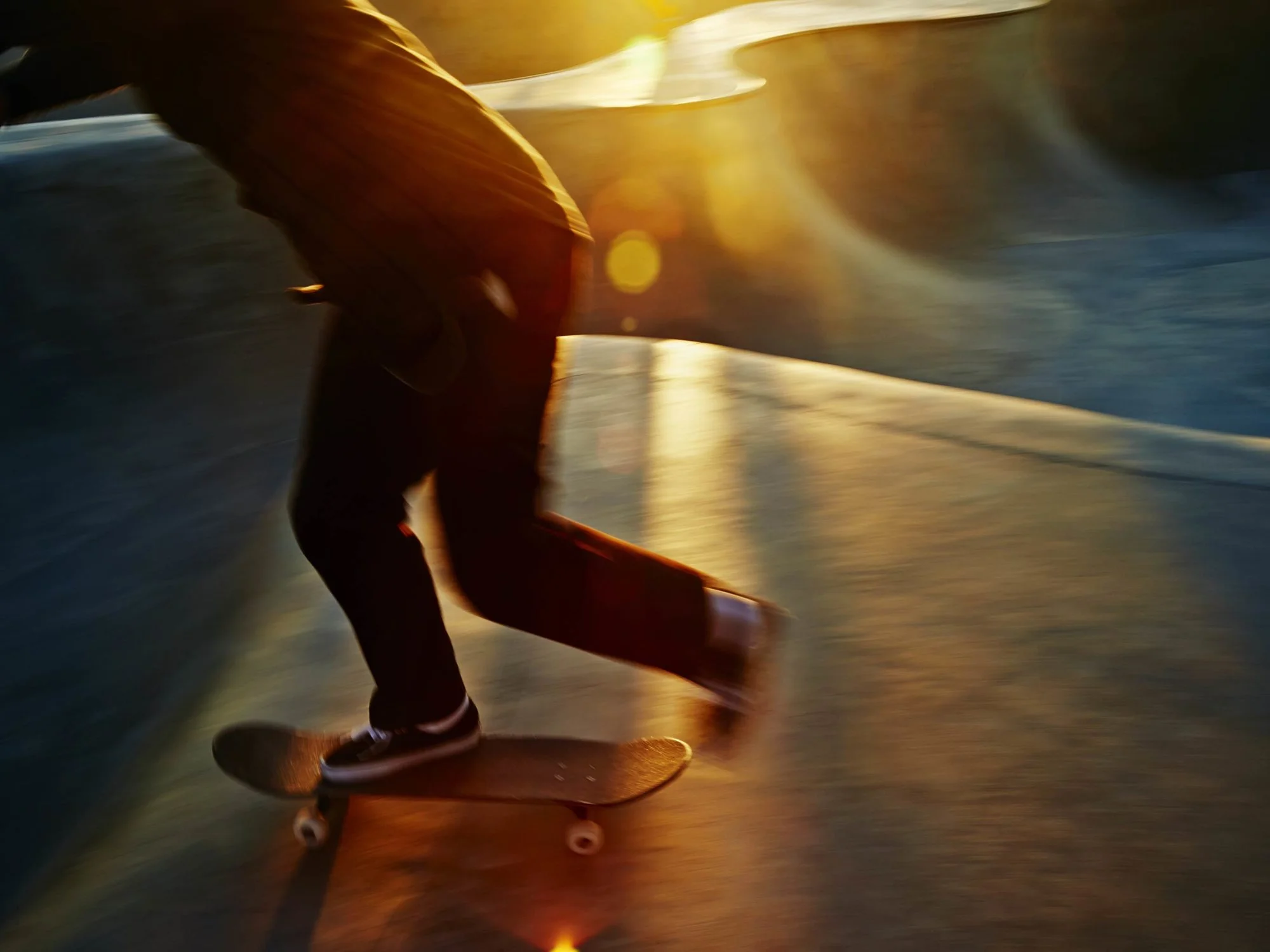 Golden Blur - Skate Park, Venice Beach Collection - Fine Art Photography by Toby Dixon