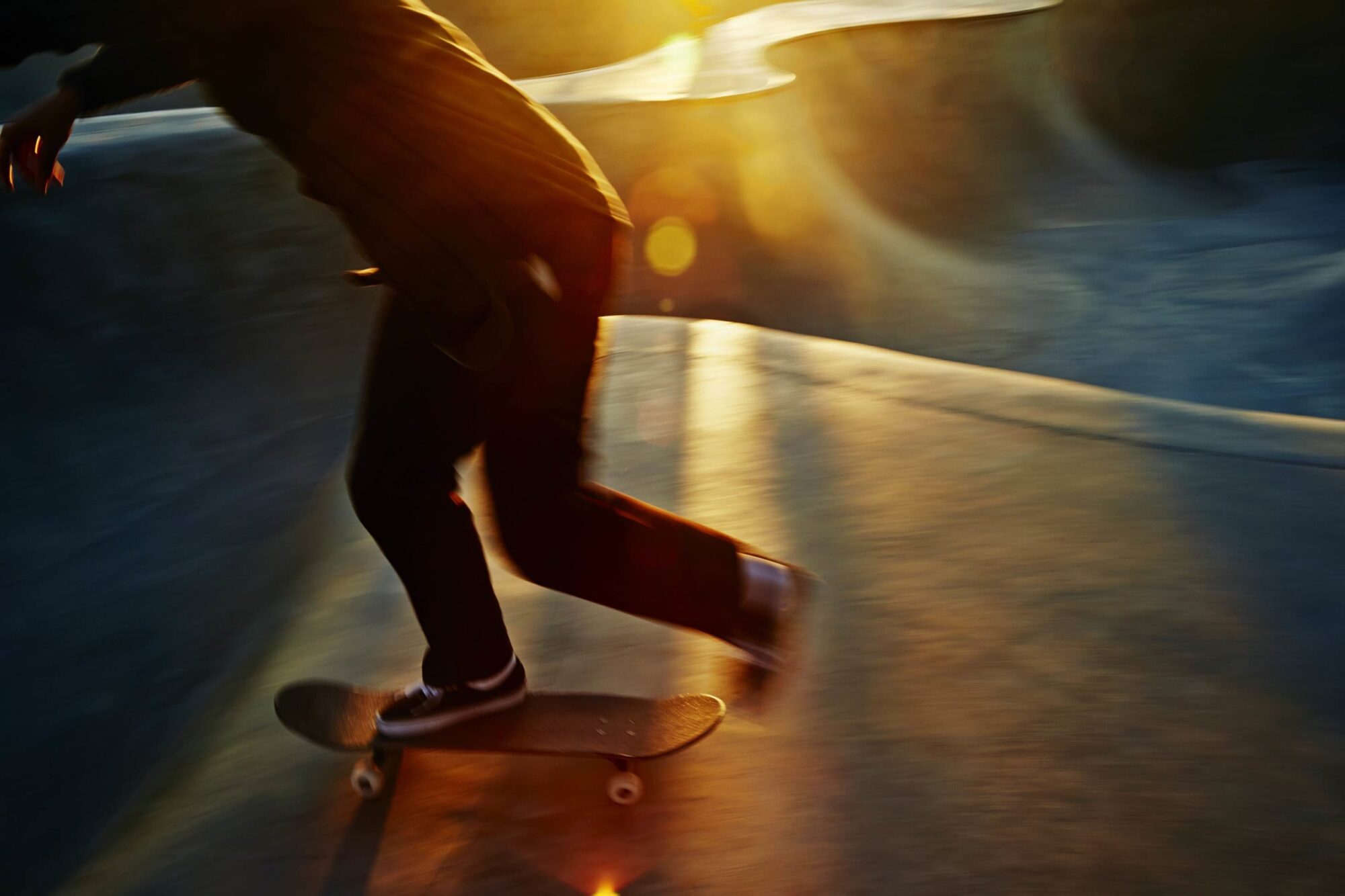 Golden Blur - Skate Park, Venice Beach Collection - Fine Art Photography by Toby Dixon