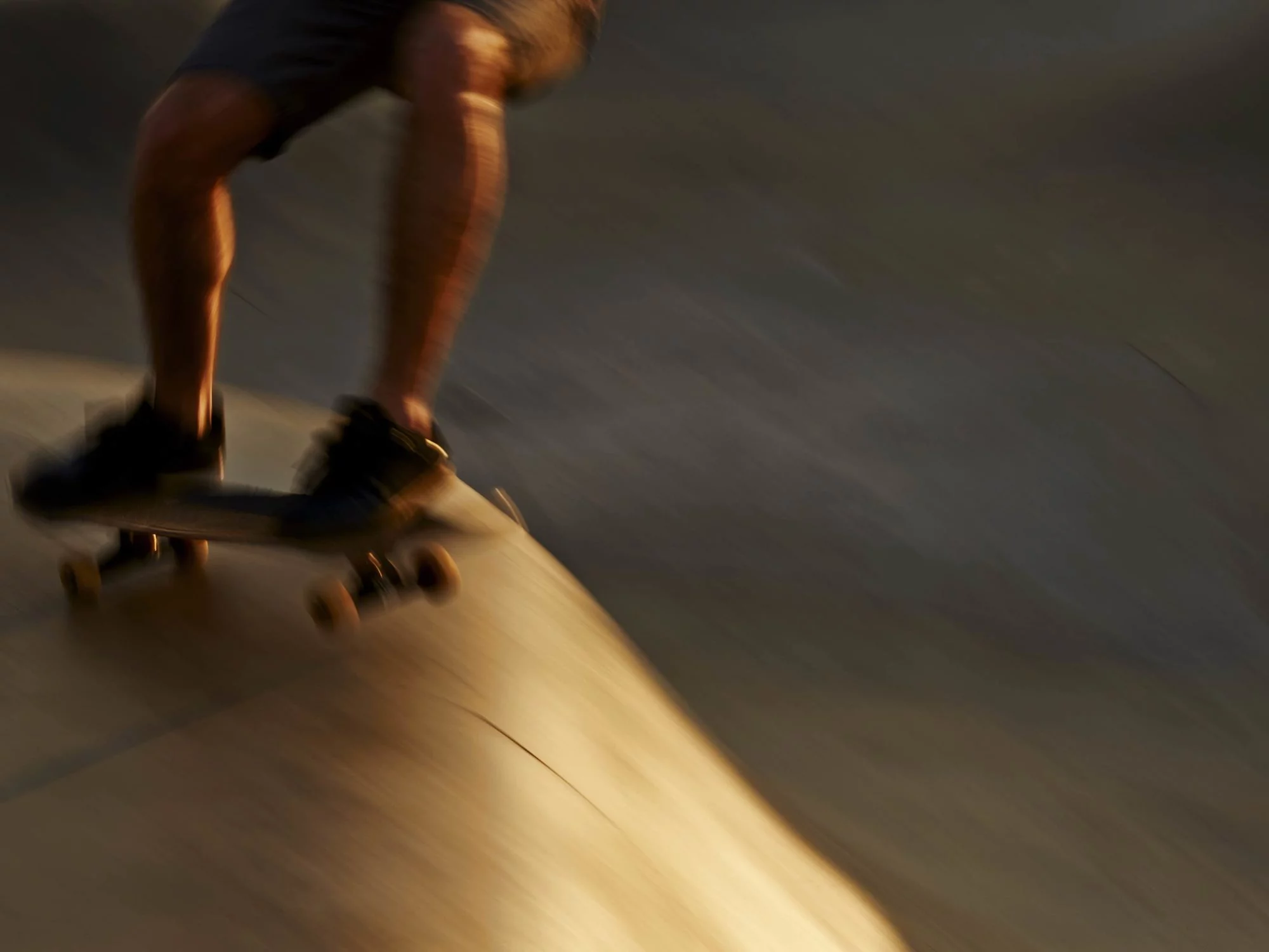 Golden Blur 2 - Skate Park, Venice Beach Collection - Fine Art Photography by Toby Dixon