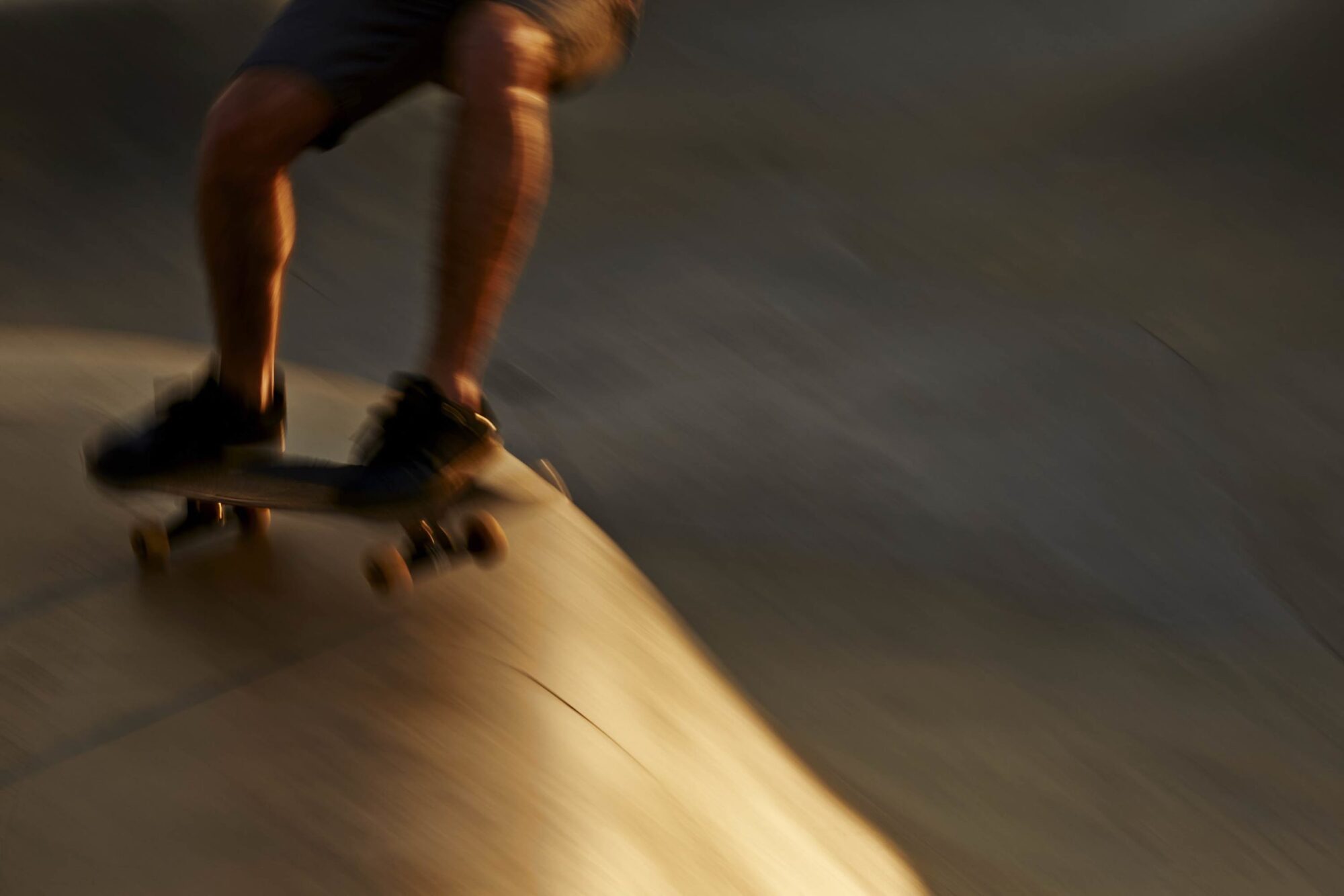 Golden Blur 2 - Skate Park, Venice Beach Collection - Fine Art Photography by Toby Dixon