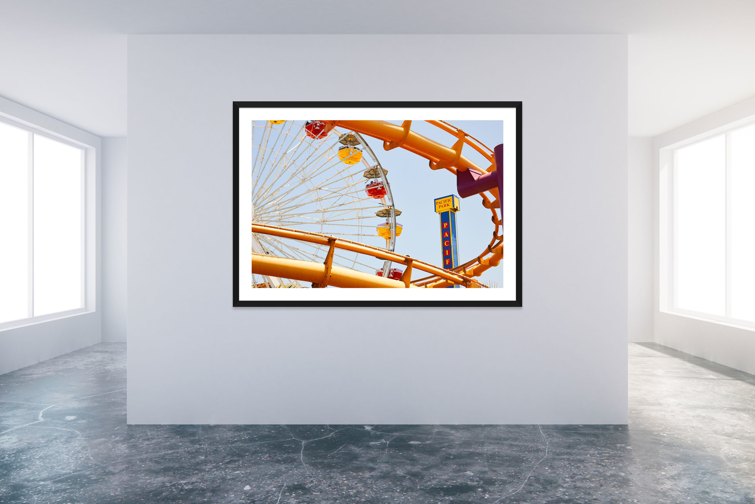 Santa Monica Pier 2 - Black Frame - Carnival Collection - Fine Art Photography by Toby Dixon